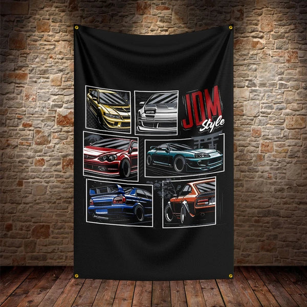 JDM Car Flag Polyester Printed Car Flags