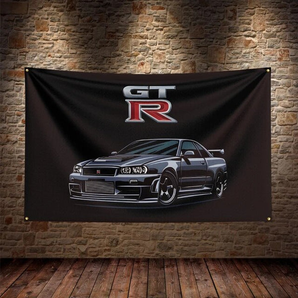 JDM Car Flag Polyester Printed Car Flags