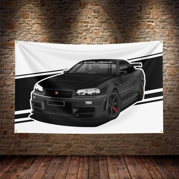 JDM Car Flag Polyester Printed Car Flags