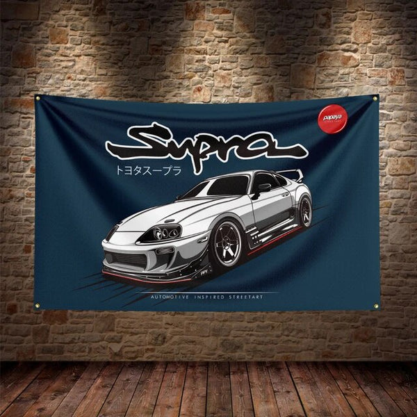 JDM Car Flag Polyester Printed Car Flags