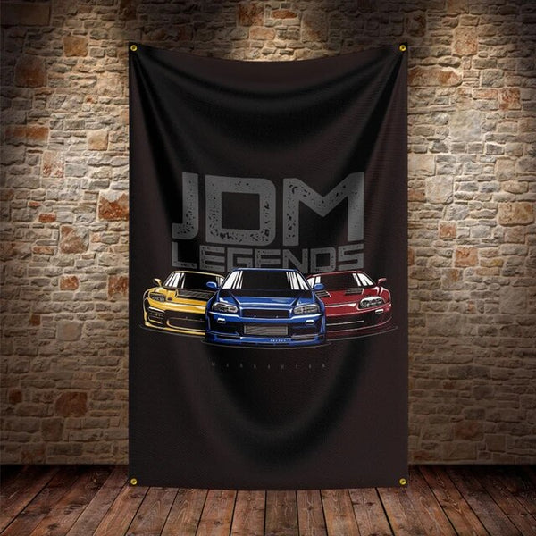 JDM Car Flag Polyester Printed Car Flags