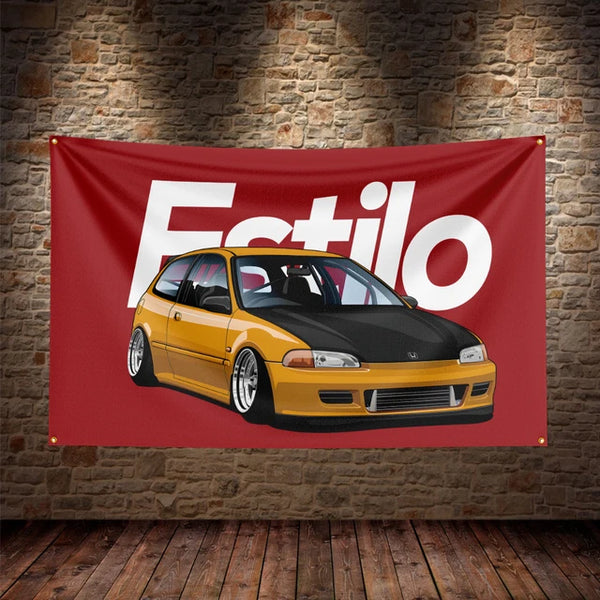 JDM Car Flag Polyester Printed Car Flags