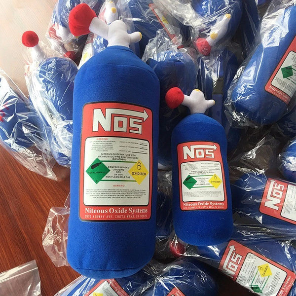 NOS Bottle New Plush Toy Pillow size small or large (45 or 55 Entries) - RodSpeed Imports